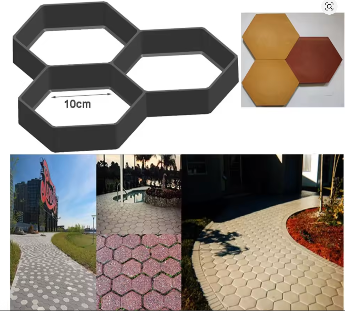 Molde para Adoquines Hexagonal