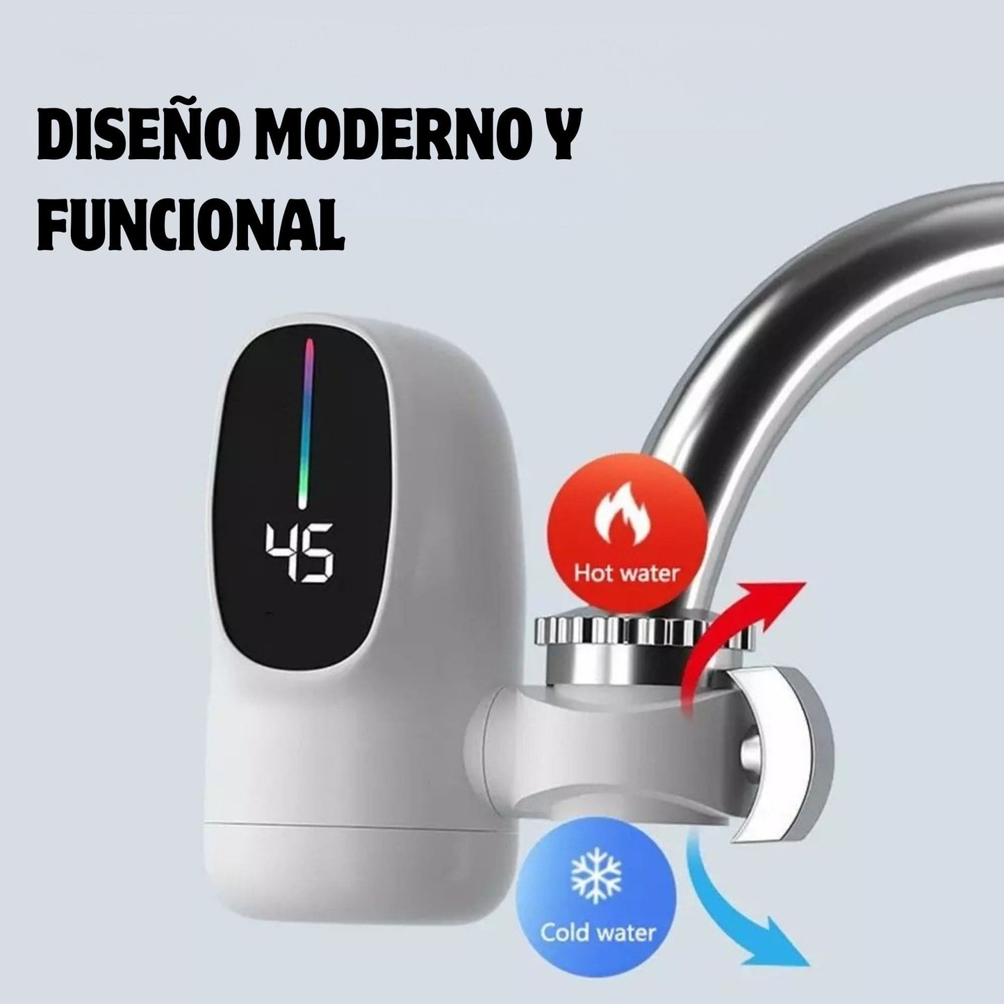 ThermoFlow™ – Grifo Calentador con Control Digital de Temperatura 🚿