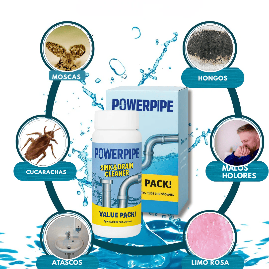 DrenaFácil®/ Polvo Limpiador de Drenaje - Despeja cañerías rápido y sin esfuerzo