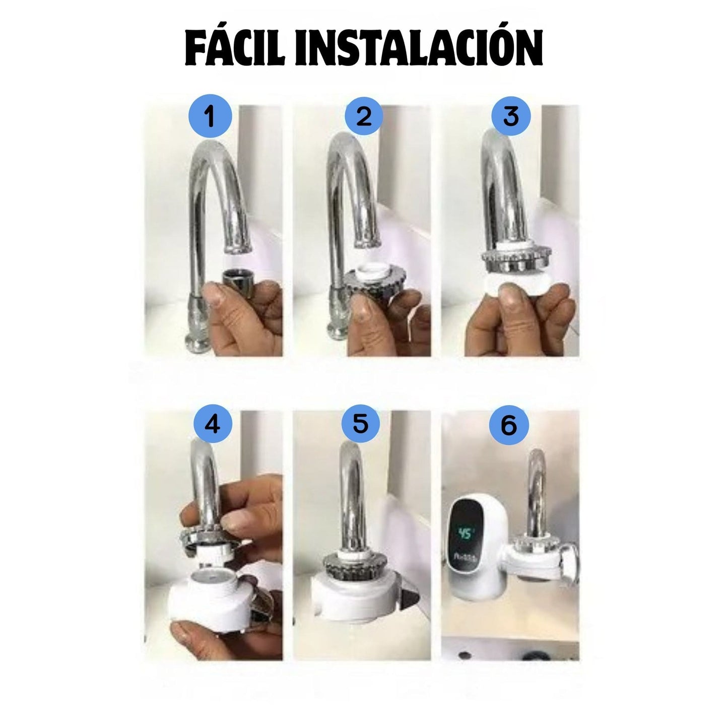 ThermoFlow™ – Grifo Calentador con Control Digital de Temperatura 🚿