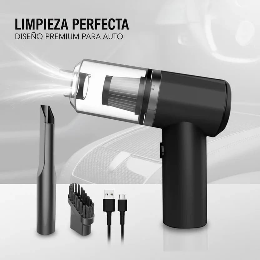 Aspiradora Portátil 3En1- La Forma Más Práctica de Mantener Tu Auto Impecable
