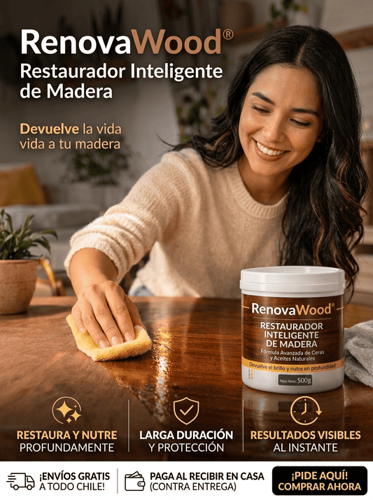 RenovaWood® | Elimina rayones, hidrata y protege la madera.